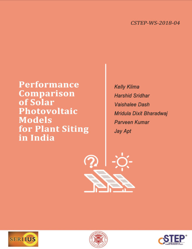 Performance Comparison of Solar Photovoltaic Models for Plant Siting in India