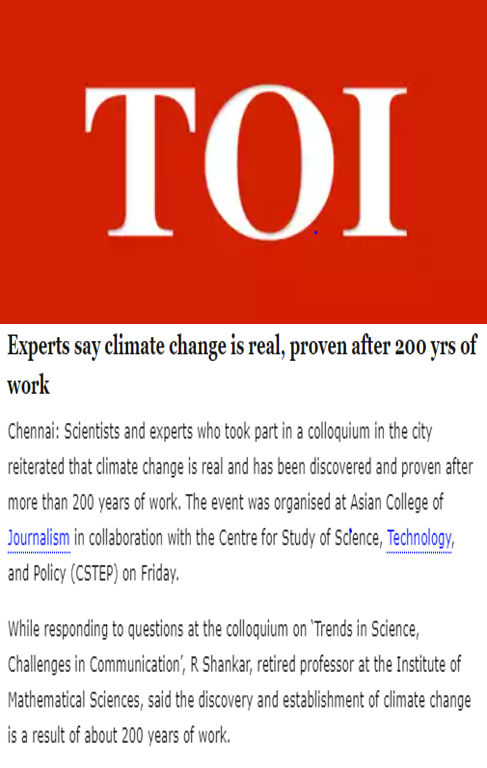 Anjali Taneja quoted on sustainability and development in an article in TOI