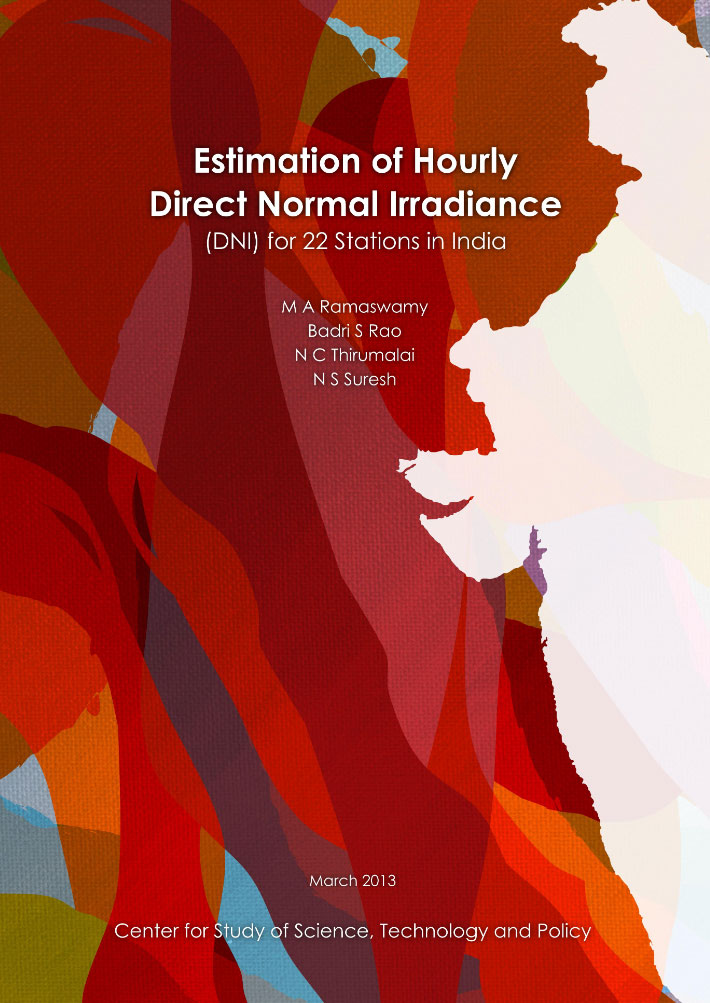 Estimation of Hourly Direct Normal Irradiance (DNI) for 22 Stations in India (Revised)